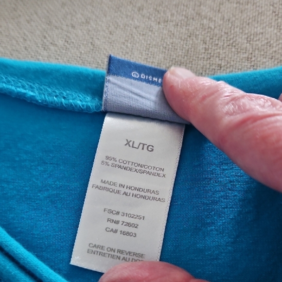 Disney Turquoise Ladies Tank Top with Mickey Mouse Print - Picture 3 of 3